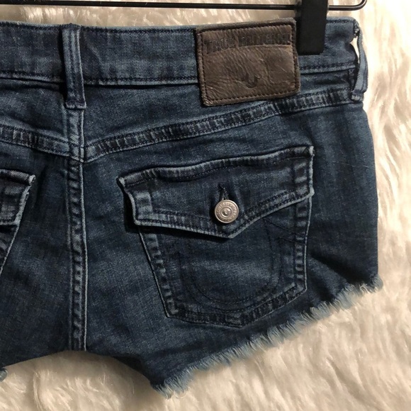 True Religion Joey Cutoff Jean Shorts Size 24 - Picture 5 of 5